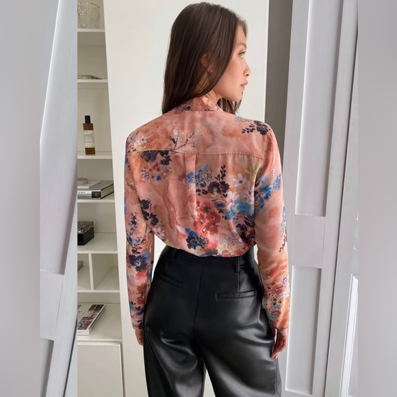 Babaton.  LONG FLORAL SLEEVES BODYSUIT - Picture 4 of 9